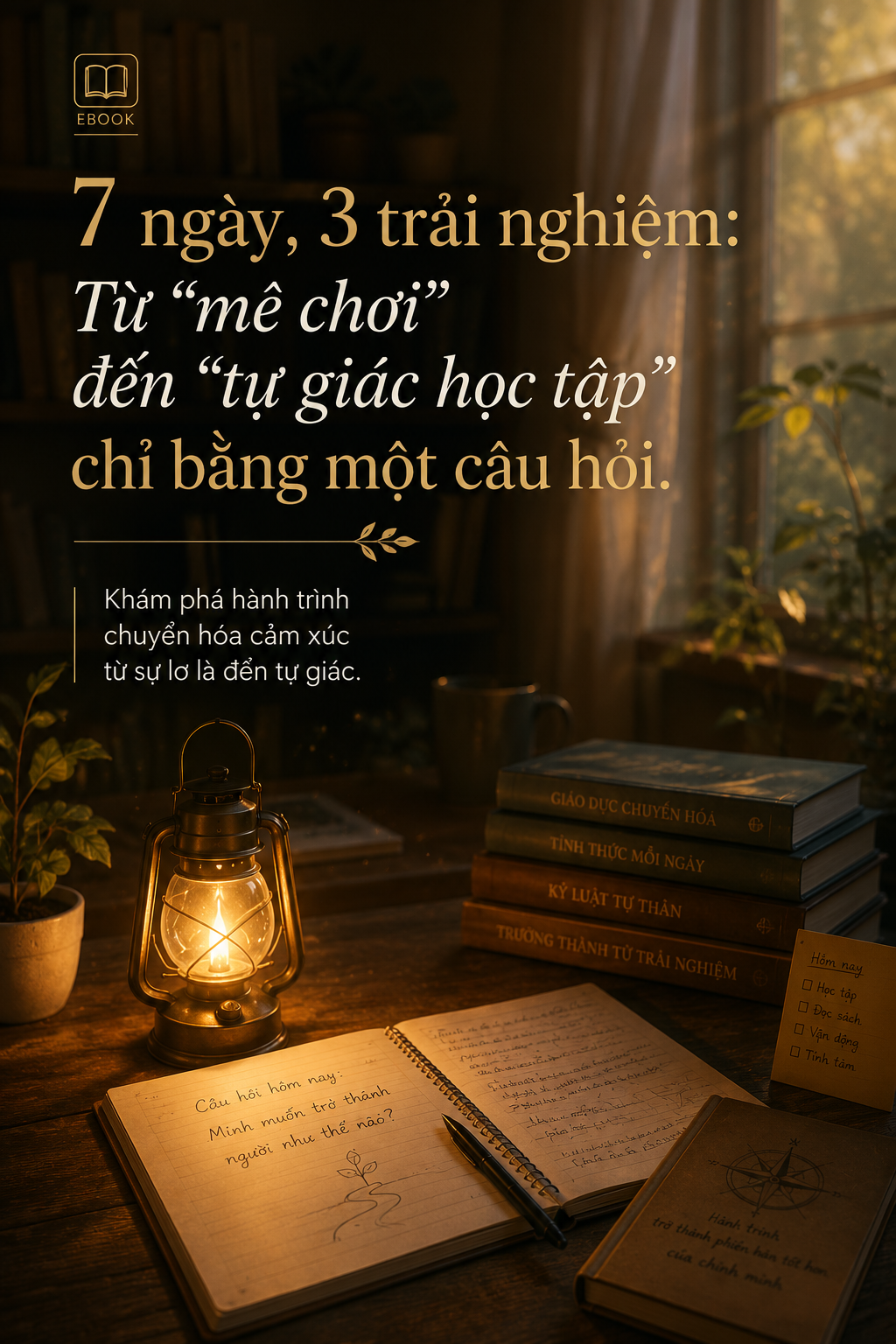 Bìa ebook 7 ngày, 3 trải nghiệm: Từ "mê chơi" đến "tự giác học tập" chỉ bằng một câu hỏi